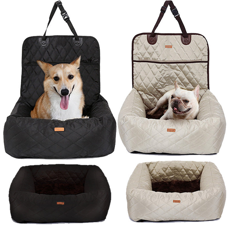 2 In 1 Pet Dog Carrier, Folding Pet Car Seat, Pad Thickened Multi-purpose Dog Car Mattress