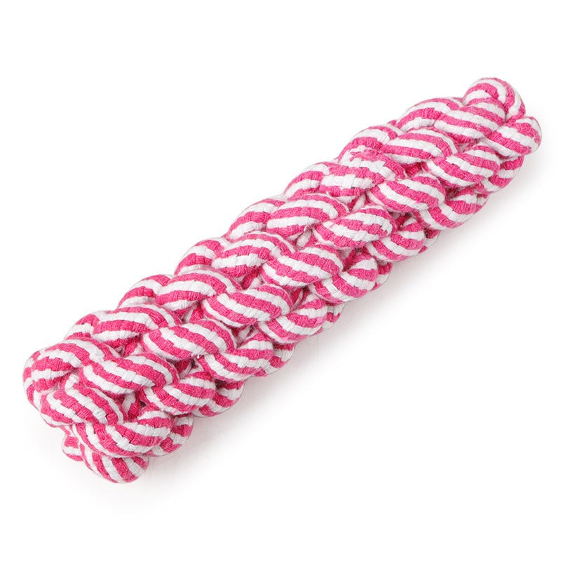 Striped cotton rope dog toy