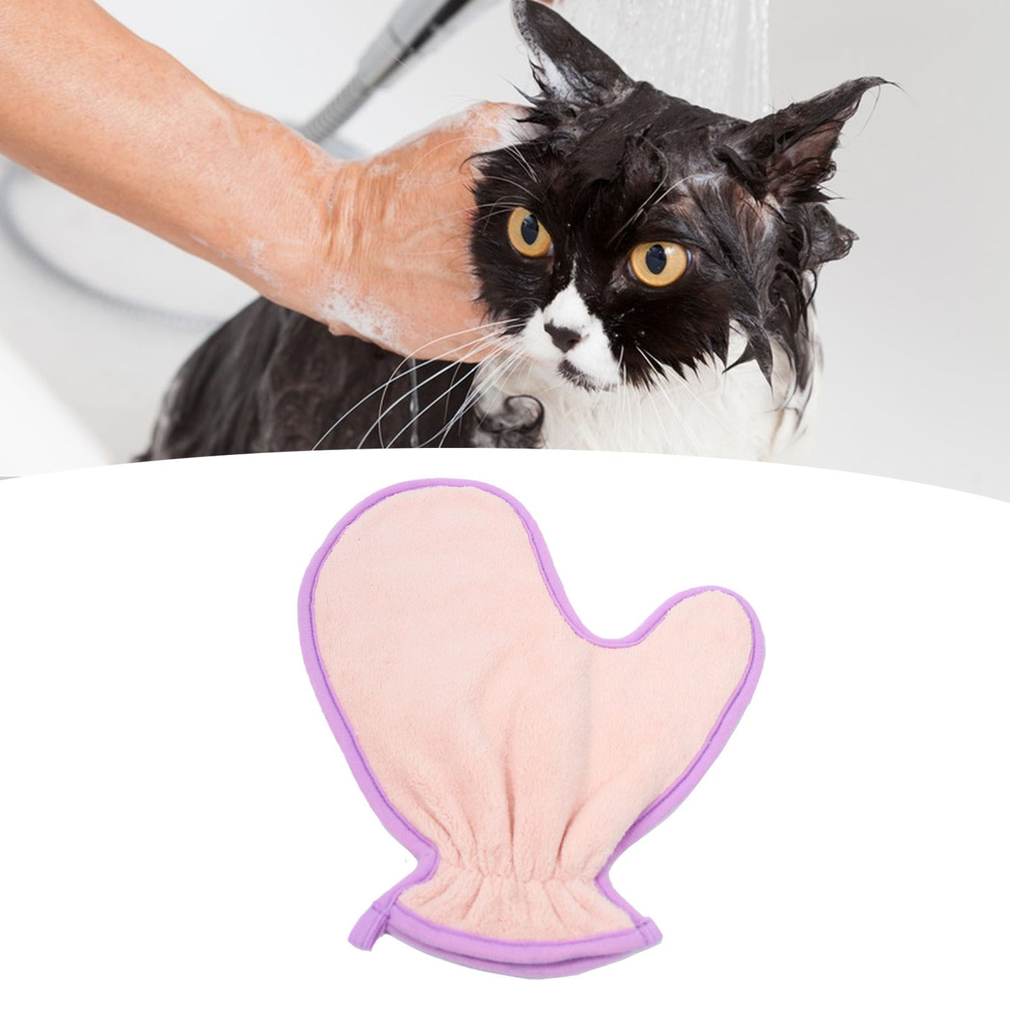 Pet Dog Bath Towel Double Sided Absorbent Fiber Gloves Cat Hygiene Supplies Soft Lightweight Plush Cleaning Towel