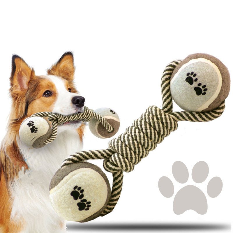 Dog Cotton Rope, Tennis Dumbbell Dog Toy