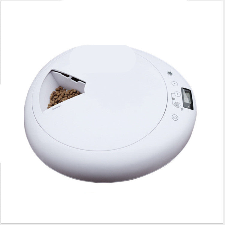 Six-Hole Smart Timing Dog Feeder Quantitative Voice Reminder Automatic Feeder