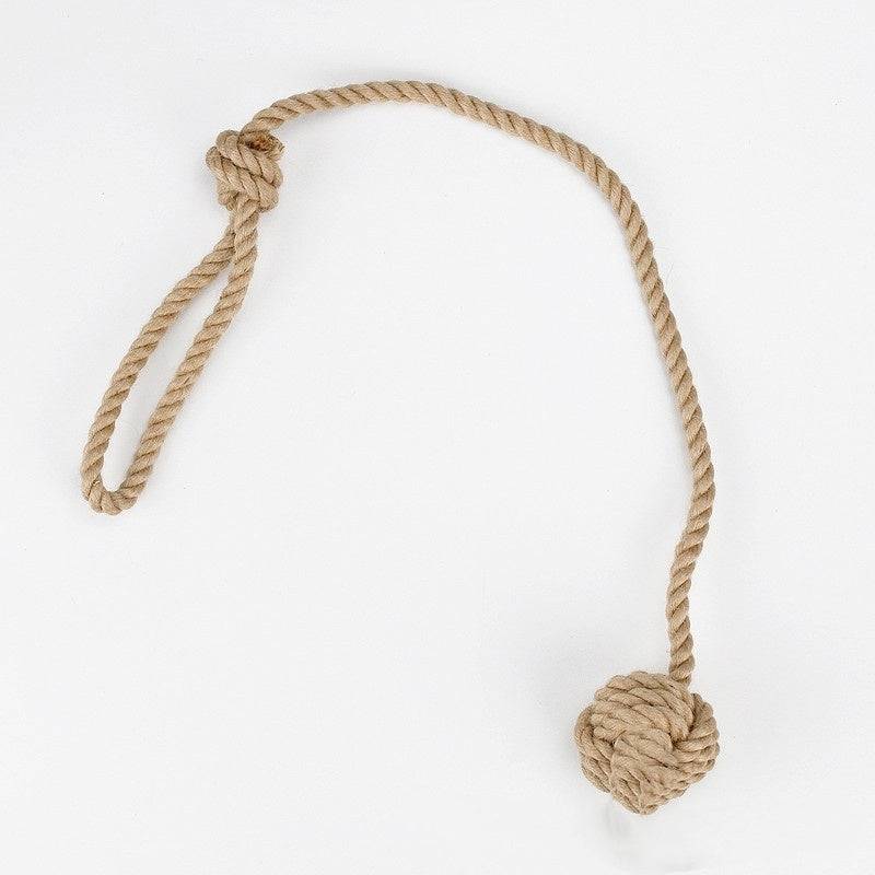 Bite-resistant Hemp Rope Dog Toy, Ring Dog Leash Circle Toy
