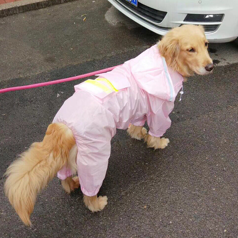 Waterproof Dog Raincoat Border Shepherd Dog Clothing