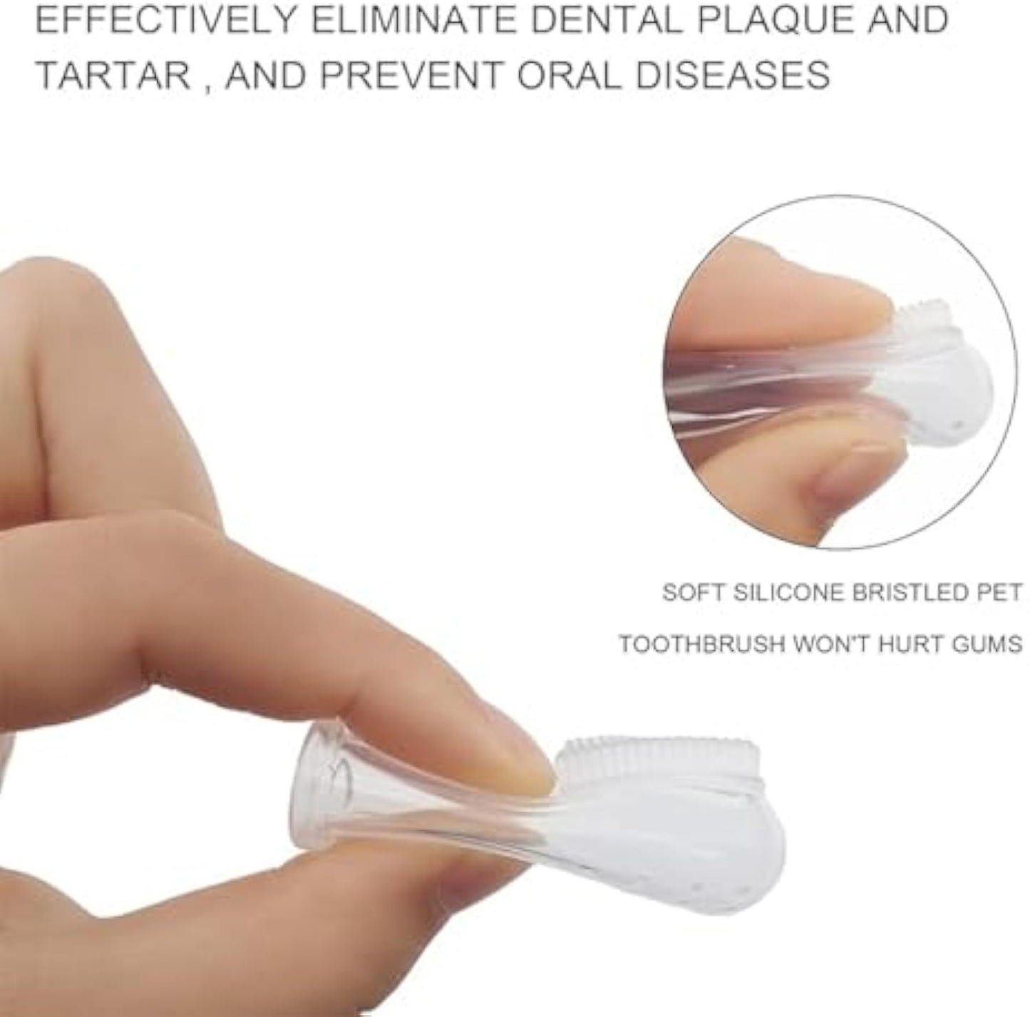 Pet Finger Toothbrush For Dogs Extra Soft Silicone Bristles Professional Dog Toothbrush Easy Teeth Cleaning For Dog Dental Hygiene - Pooch2Spoil