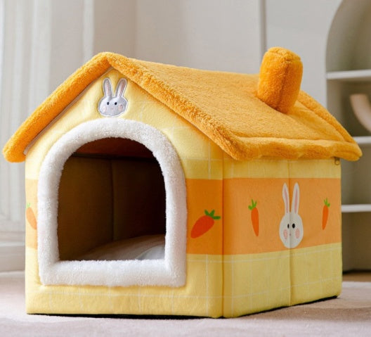 Foldable Dog House Winter Dog Villa Sleep Kennel