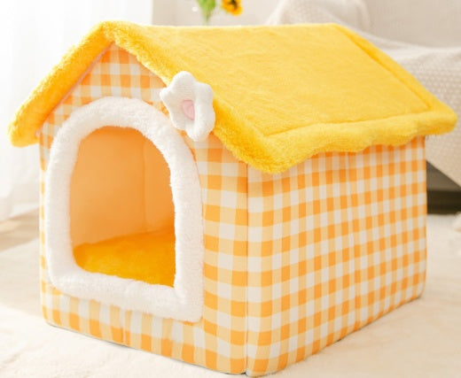 Foldable Dog House Winter Dog Villa Sleep Kennel