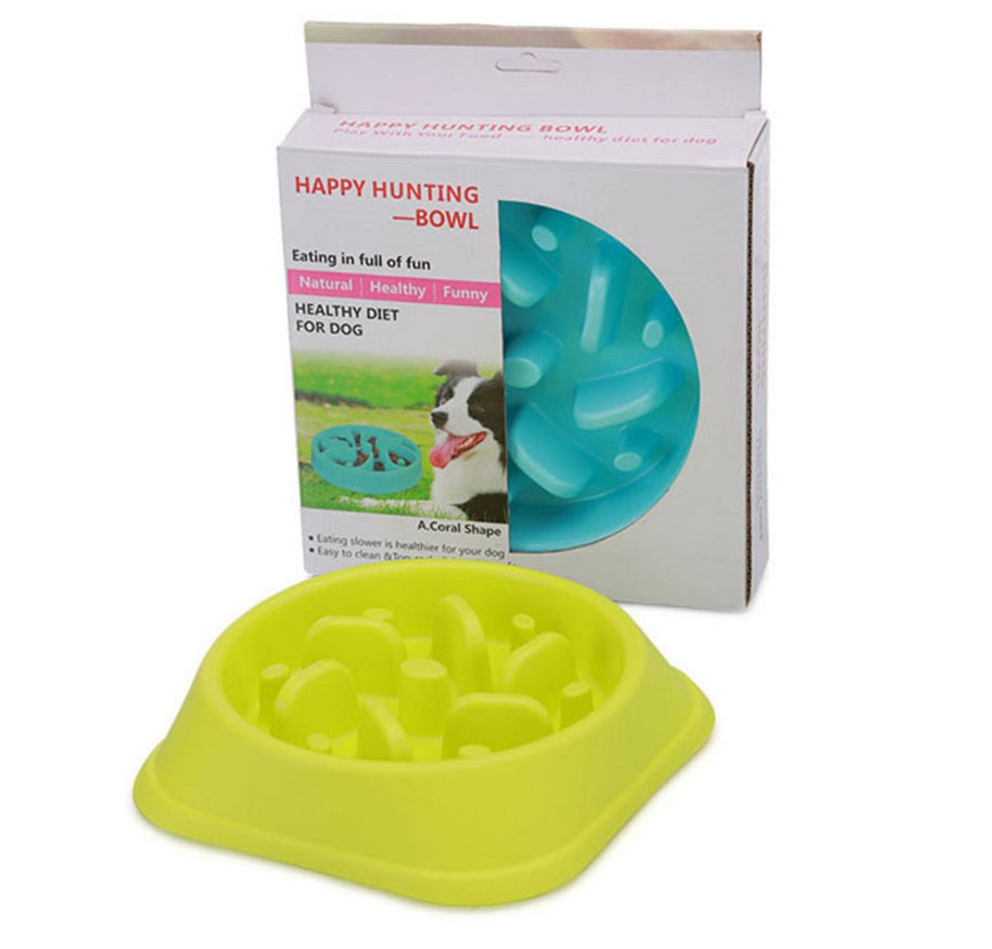 Anti-choke Bowl Plastic Dog Bowl Healthy Feeder - Pooch2Spoil