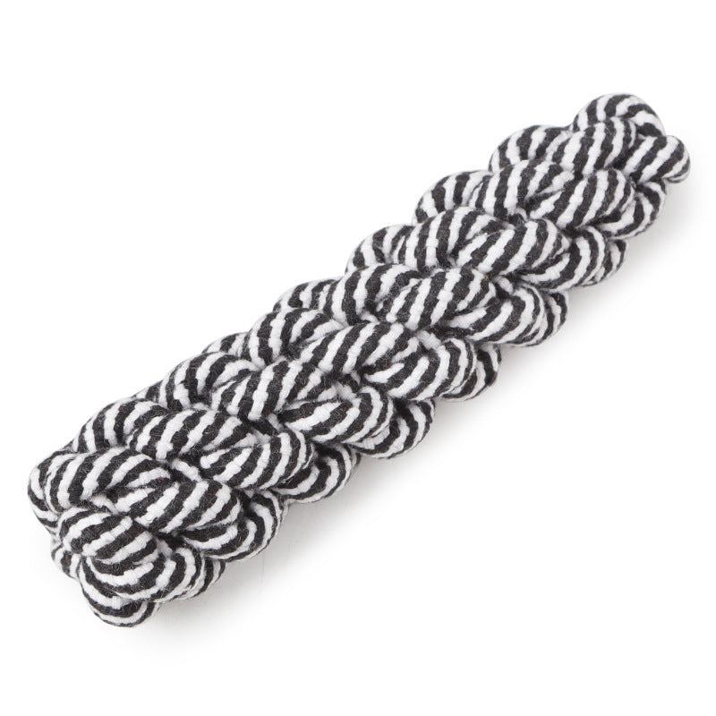 Striped cotton rope dog toy