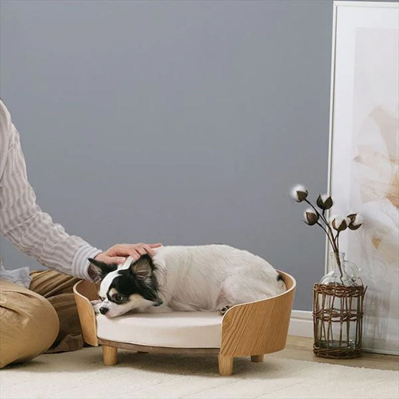 Wooden Nest Dog Bed Teddy Pet Sofa Bed - Pooch2Spoil