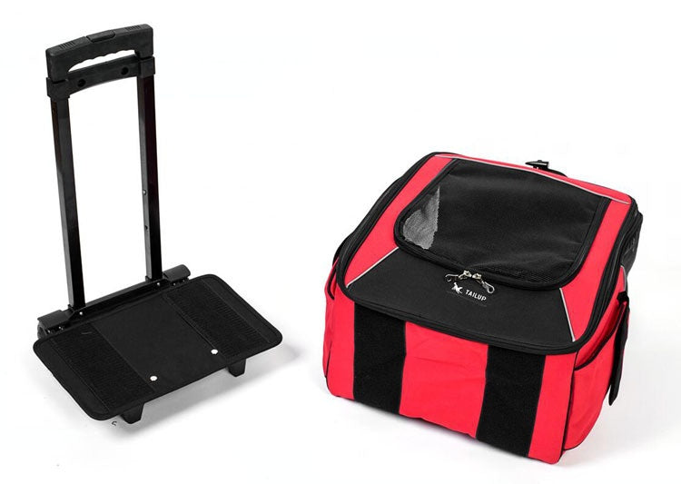 Pet Wheel Carrier Portable Dog Strollers, Backpack Breathable Roller Luggage Car Travel Transport Bag
