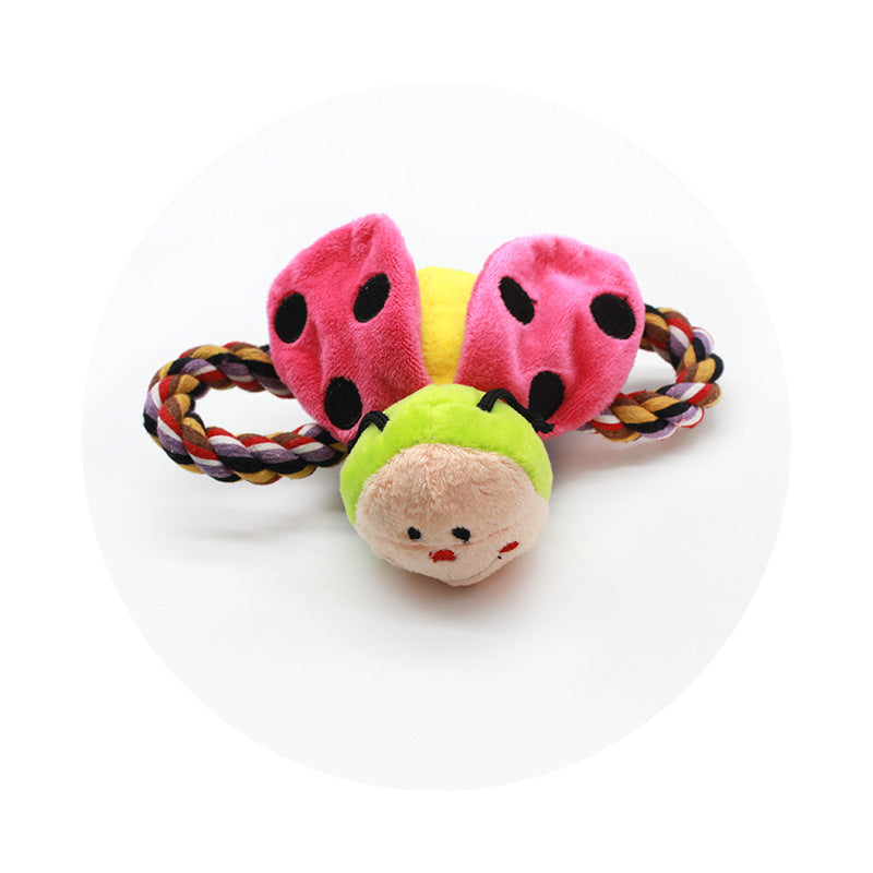 Plush Insect Beetle Pet Toy Sound Dog Toy