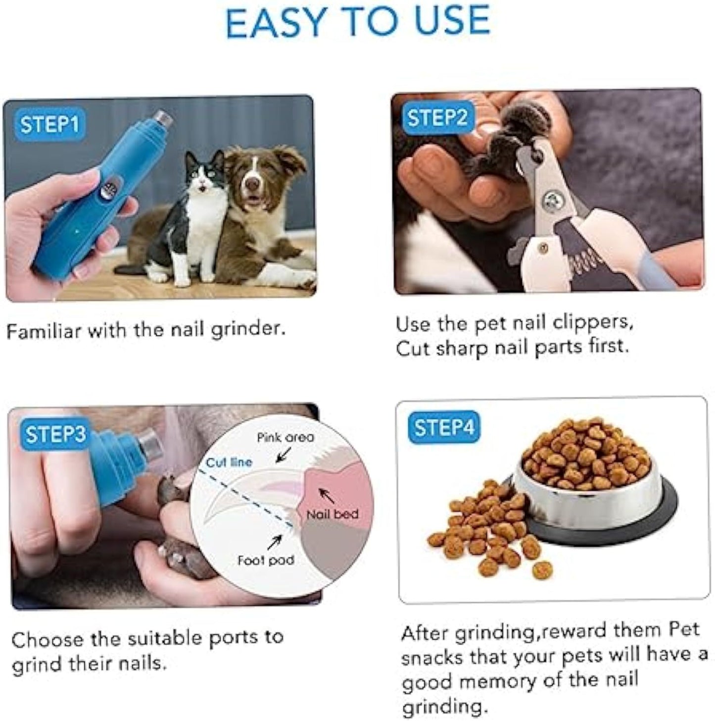 Dog Nail Grinder, Electric Nail Polisher For Dogs, Electric Dog Nail Grooming Toll