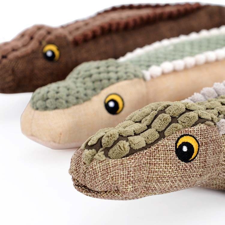 Sound Crocodile Plush Dog Toy