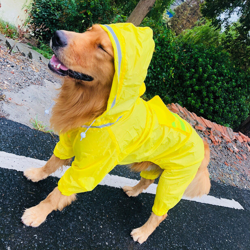 Waterproof Dog Raincoat Border Shepherd Dog Clothing