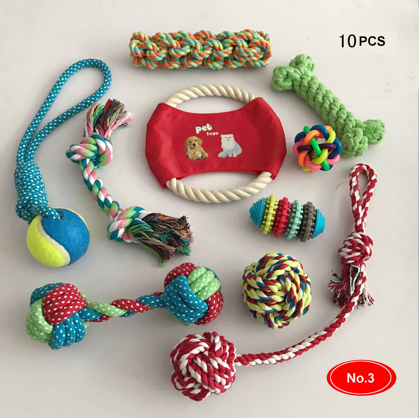 Cotton Rope Nibble Dog Toy Set