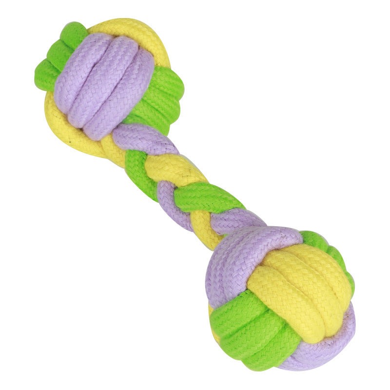 Candy Color Cotton Rope Toy, Dumbbell Cotton Rope Dog Toy
