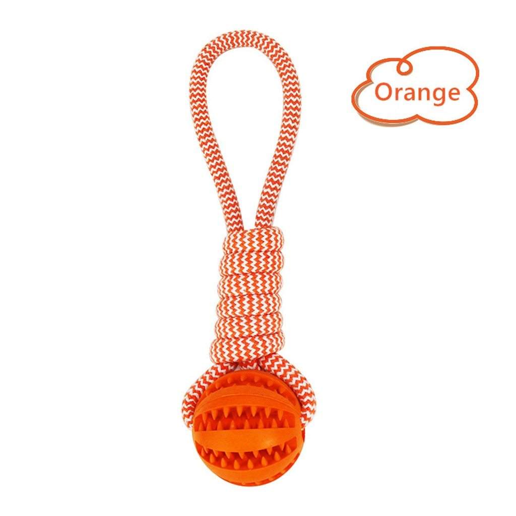 Interactive Treat Rope Dog Toy Ball, Bite Resistant Dog Toot