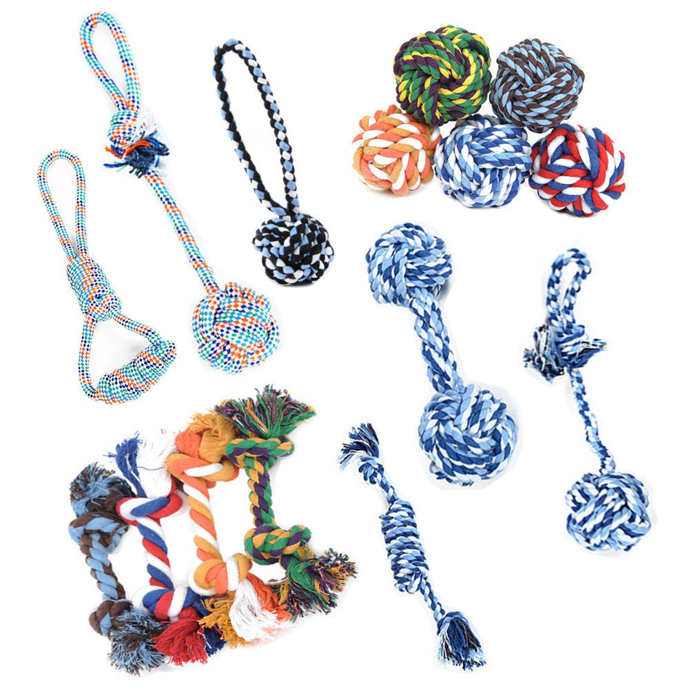 Dog Molar Chew Bite Knot Rope Toy, Chew Ball Dog Toy, Teeth Cleaning