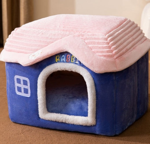 Foldable Dog House Winter Dog Villa Sleep Kennel