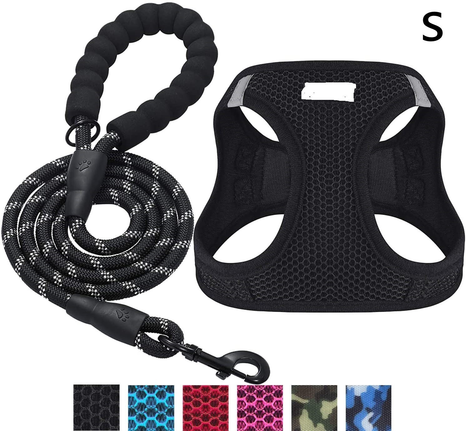 Reflective Dog Leash with Harness