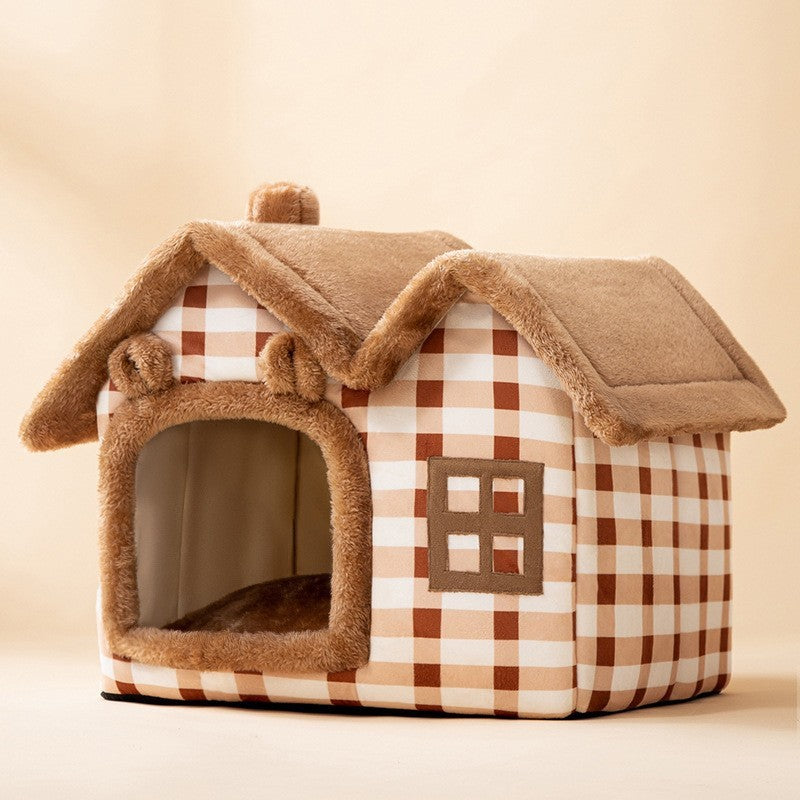 Foldable Dog House Winter Dog Villa Sleep Kennel