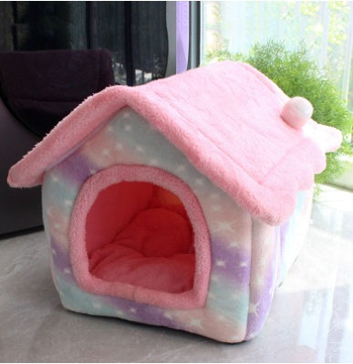 Foldable Dog House Winter Dog Villa Sleep Kennel