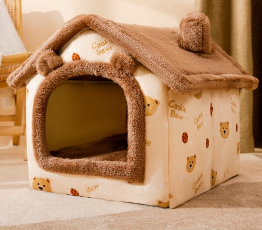 Foldable Dog House Winter Dog Villa Sleep Kennel
