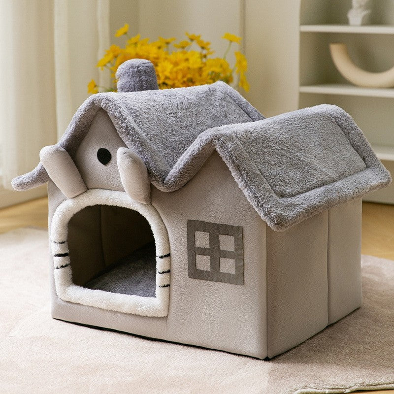 Foldable Dog House Winter Dog Villa Sleep Kennel
