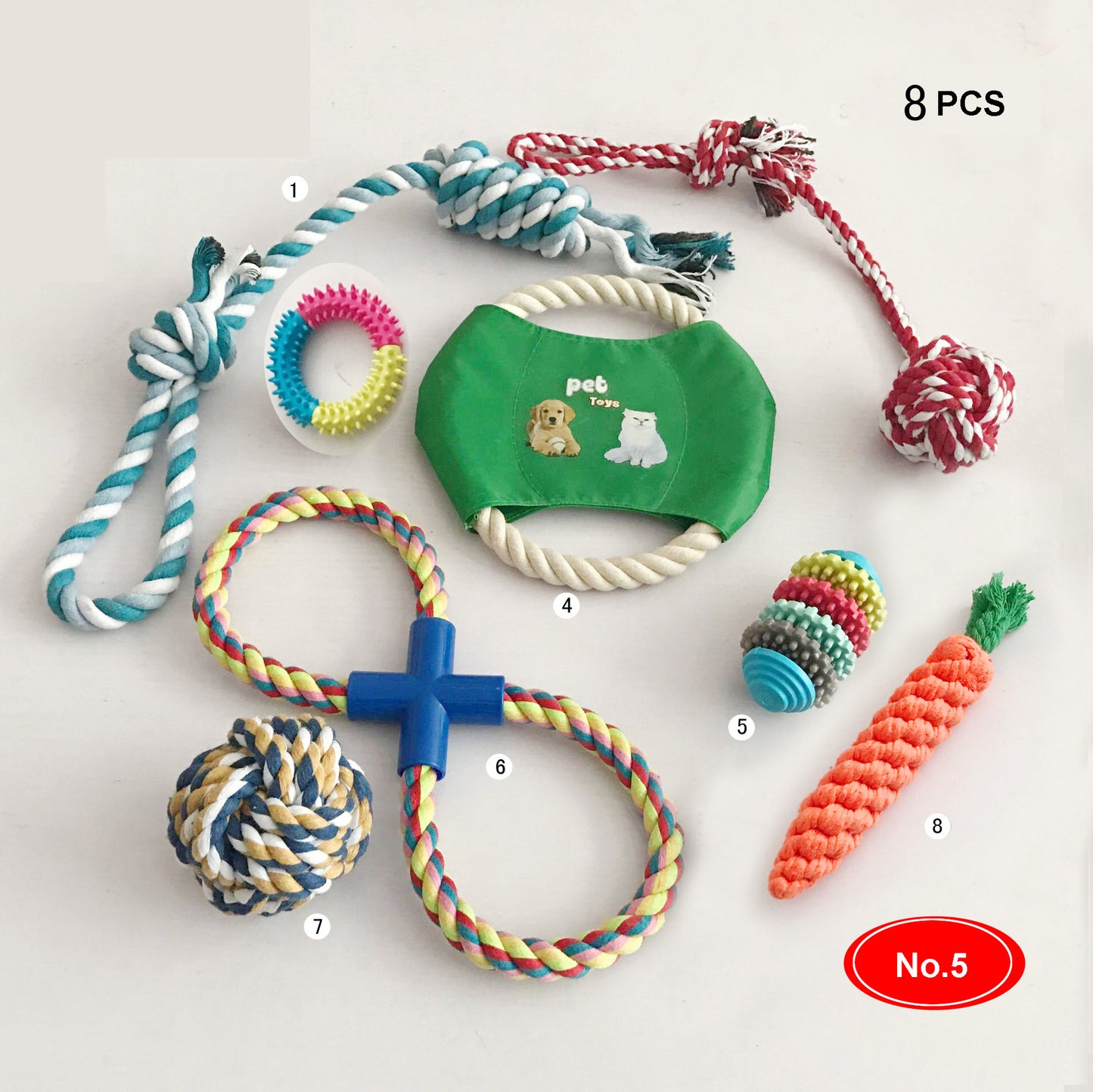 Cotton Rope Nibble Dog Toy Set