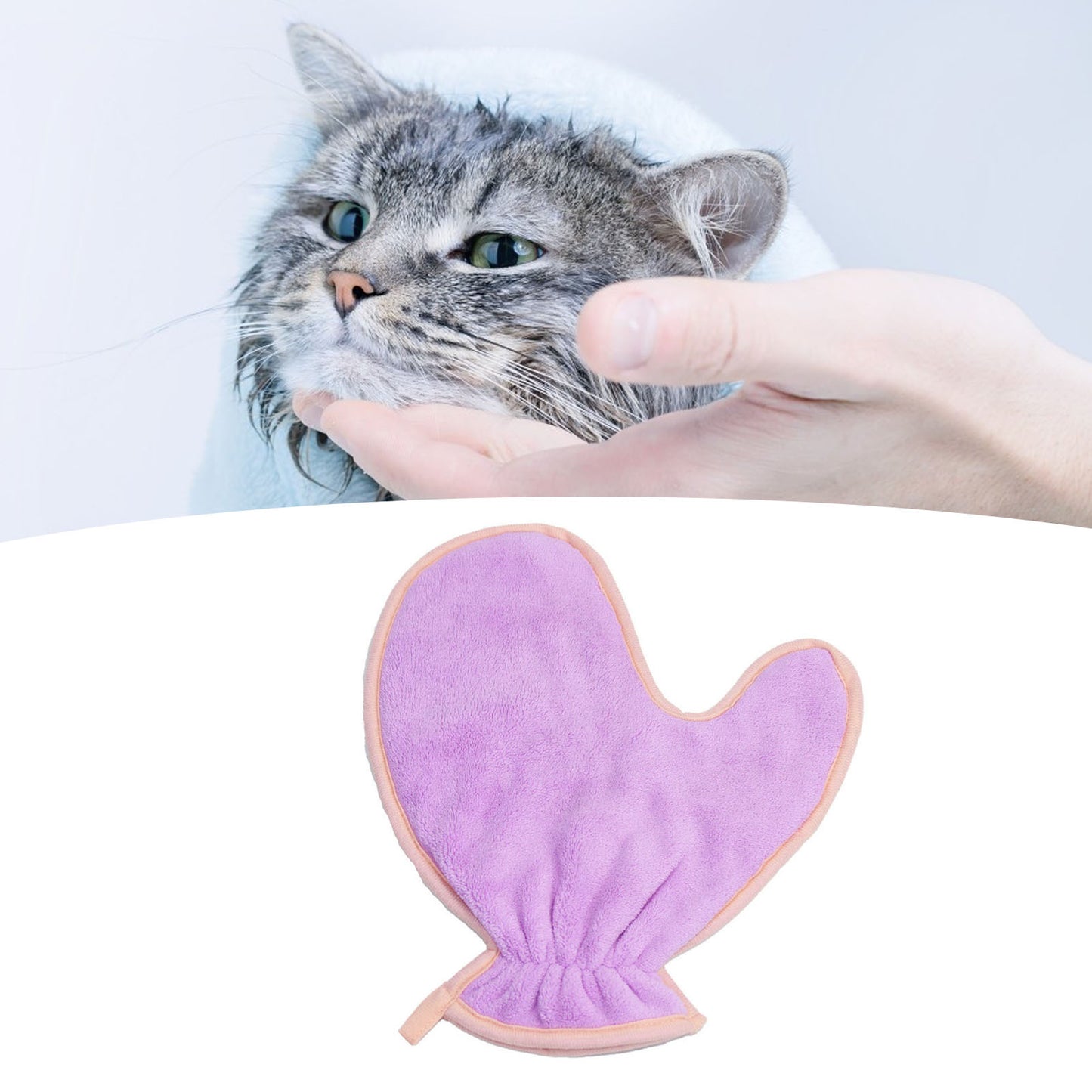 Pet Dog Bath Towel Double Sided Absorbent Fiber Gloves Cat Hygiene Supplies Soft Lightweight Plush Cleaning Towel