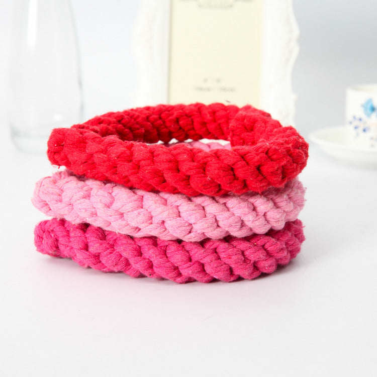 Simple Dog Cotton Rope Woven Love Toy