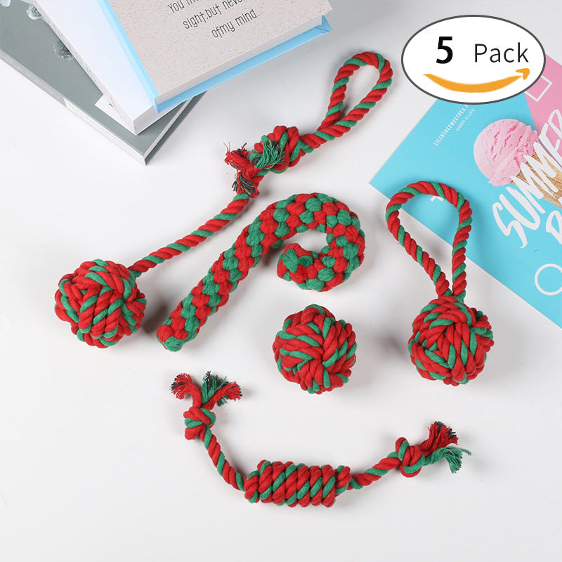 Dog Toy Christmas Gift, Dog Molar Cleaning Rope Toy