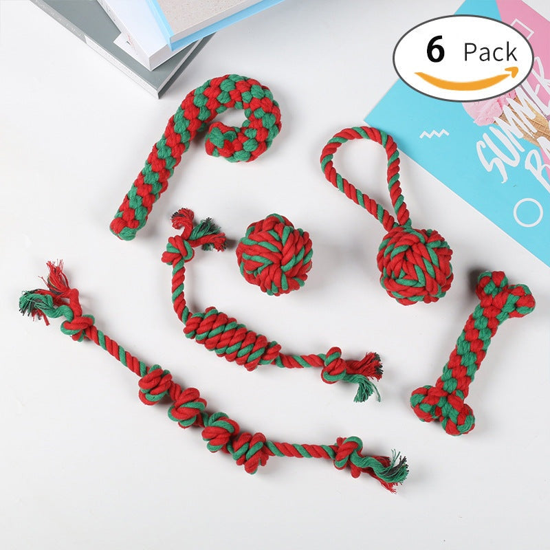 Dog Toy Christmas Gift, Dog Molar Cleaning Rope Toy