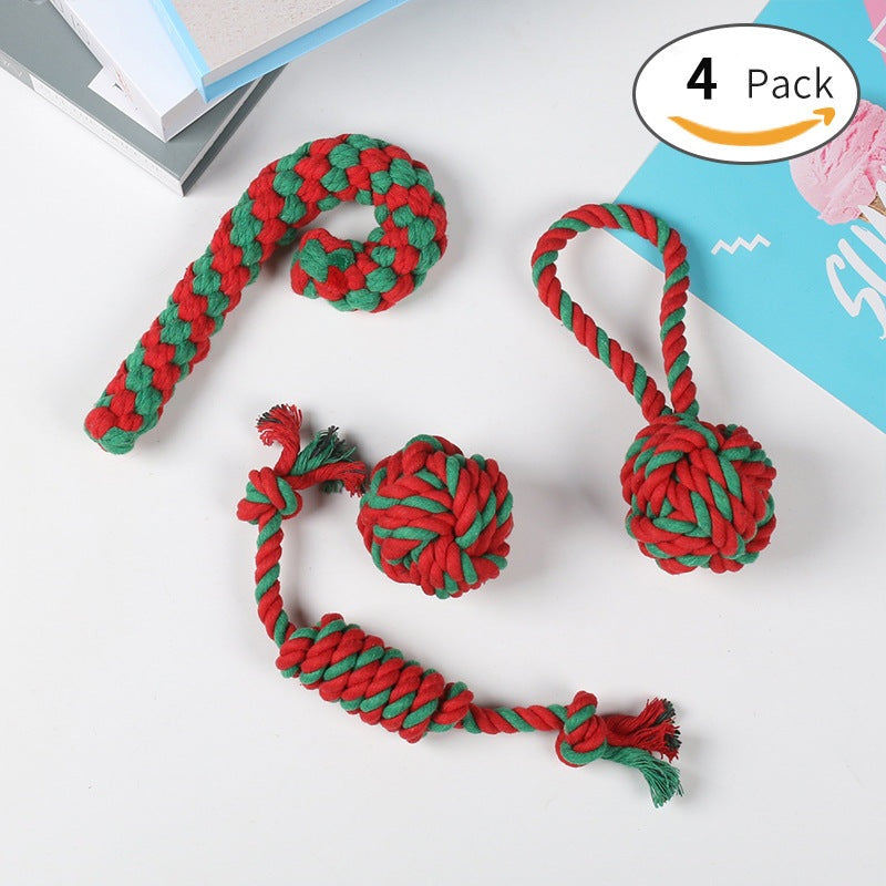 Dog Toy Christmas Gift, Dog Molar Cleaning Rope Toy