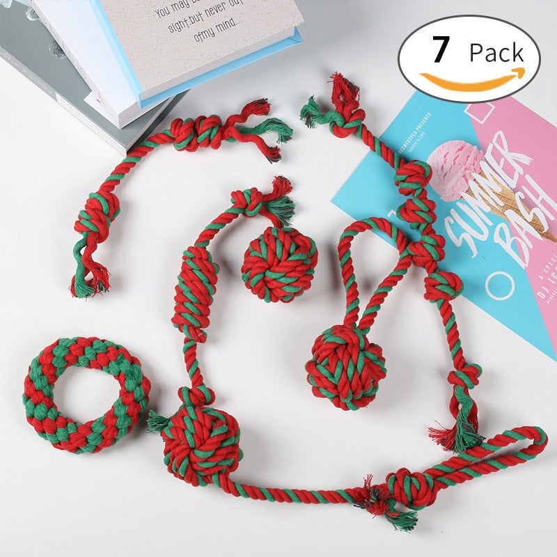 Dog Toy Christmas Gift, Dog Molar Cleaning Rope Toy