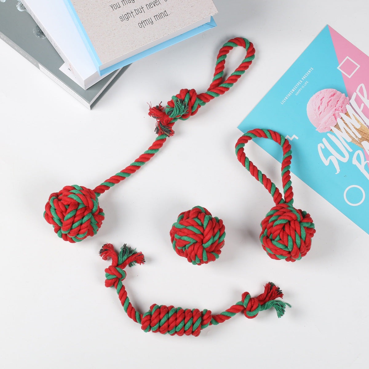 Dog Toy Christmas Gift, Dog Molar Cleaning Rope Toy