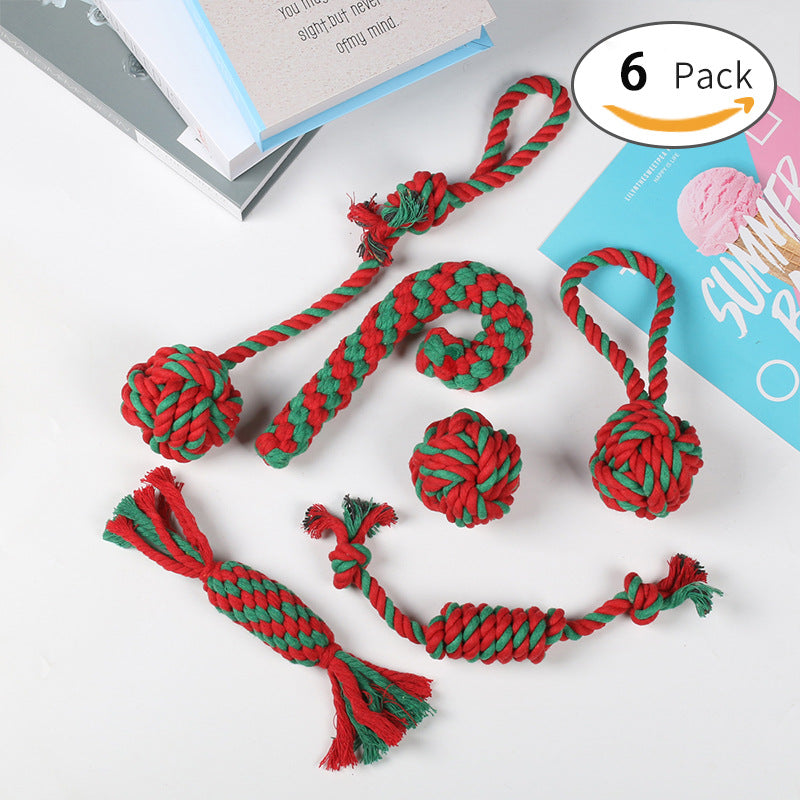 Dog Toy Christmas Gift, Dog Molar Cleaning Rope Toy