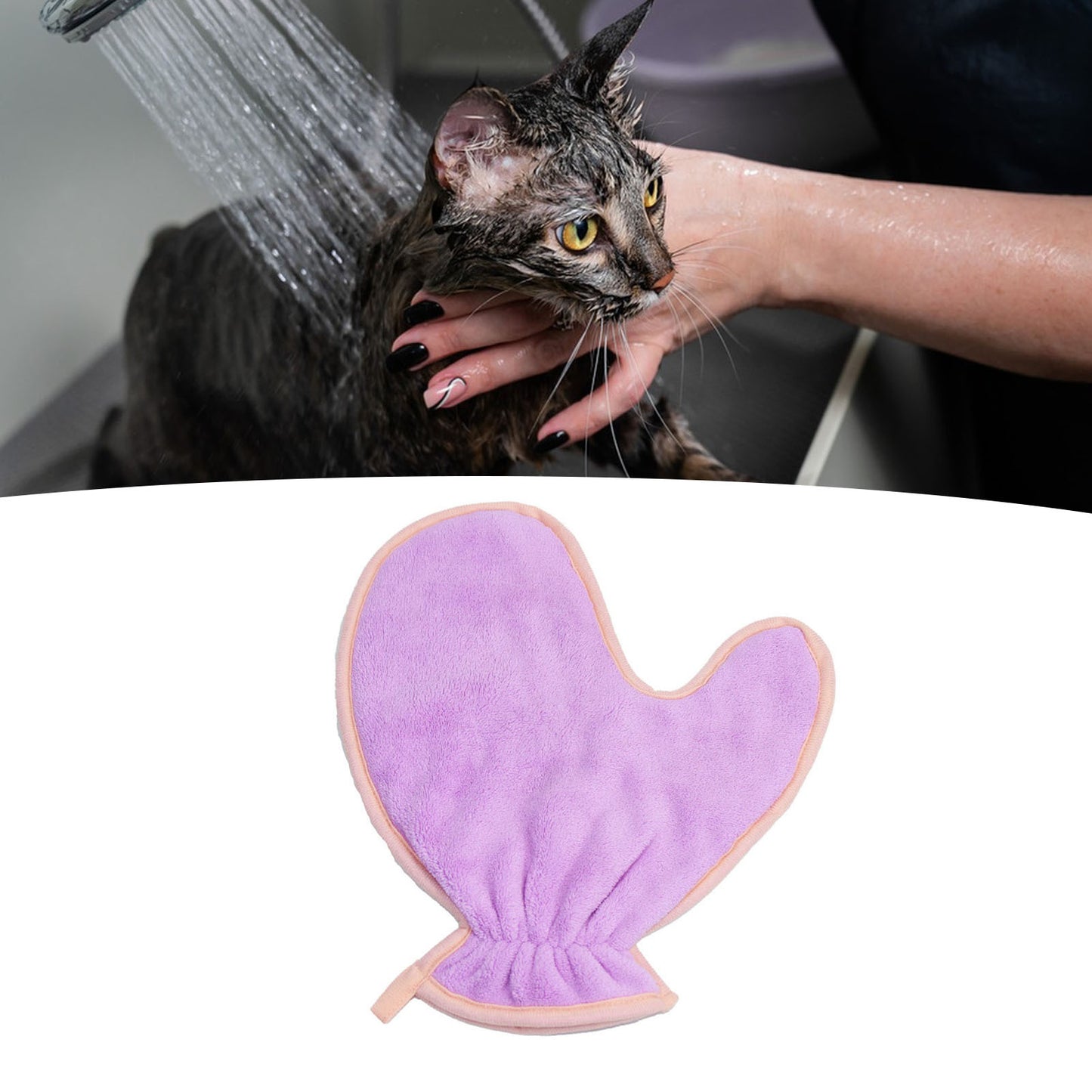 Pet Dog Bath Towel Double Sided Absorbent Fiber Gloves Cat Hygiene Supplies Soft Lightweight Plush Cleaning Towel