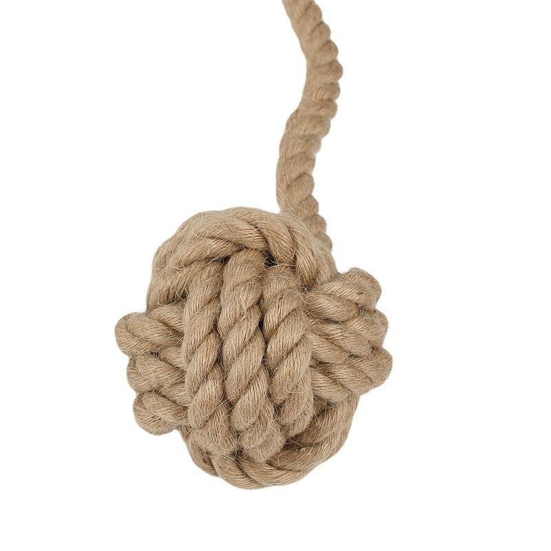 Bite-resistant Hemp Rope Dog Toy, Ring Dog Leash Circle Toy