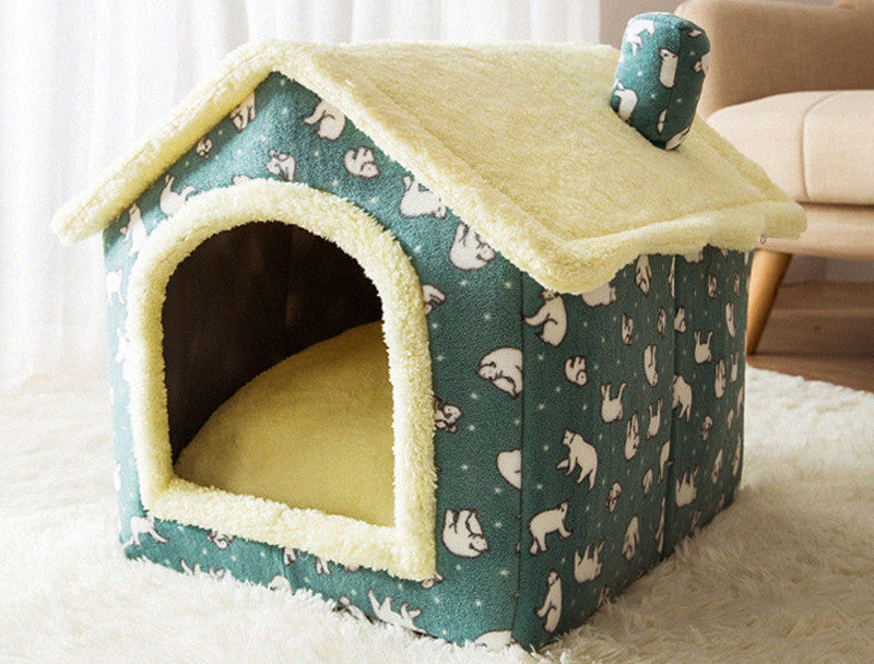 Foldable Dog House Winter Dog Villa Sleep Kennel