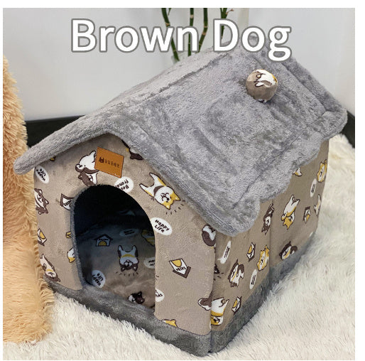 Foldable Dog House Winter Dog Villa Sleep Kennel