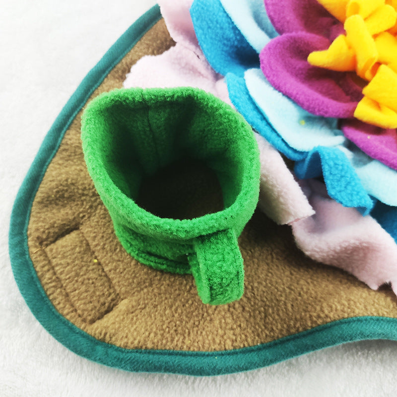 Pet Snuffle Mat For Dogs, Interactive Dog Feed Game, Sunflower Suction Cups Dog Treats Feeding Mat