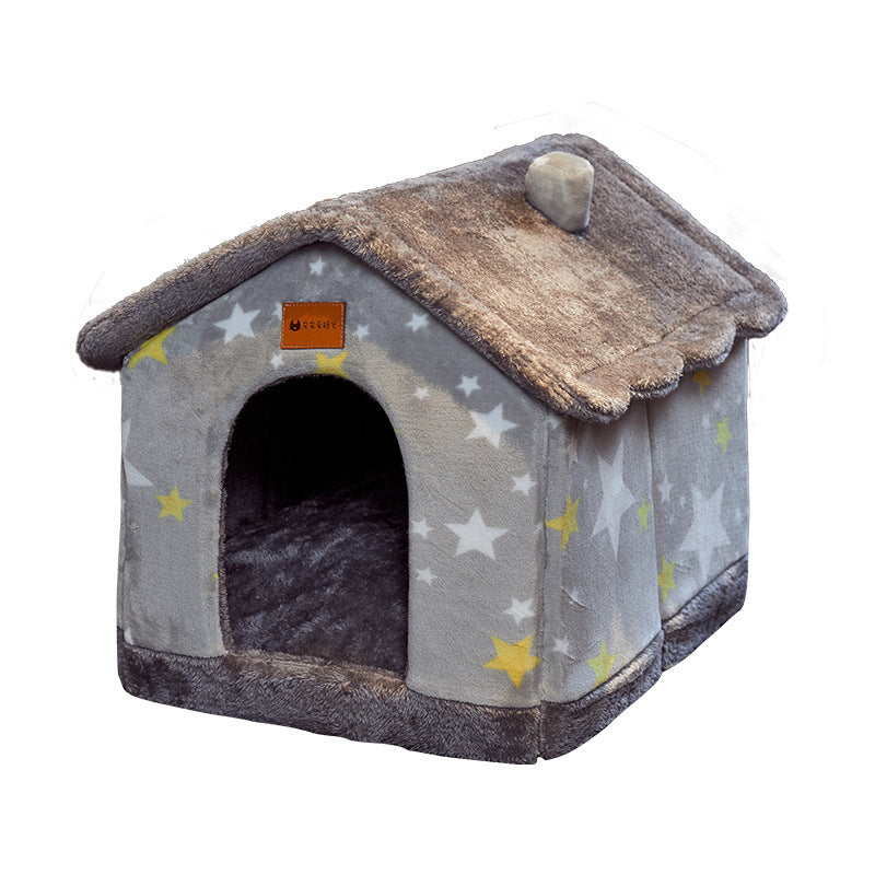 Foldable Dog House Winter Dog Villa Sleep Kennel