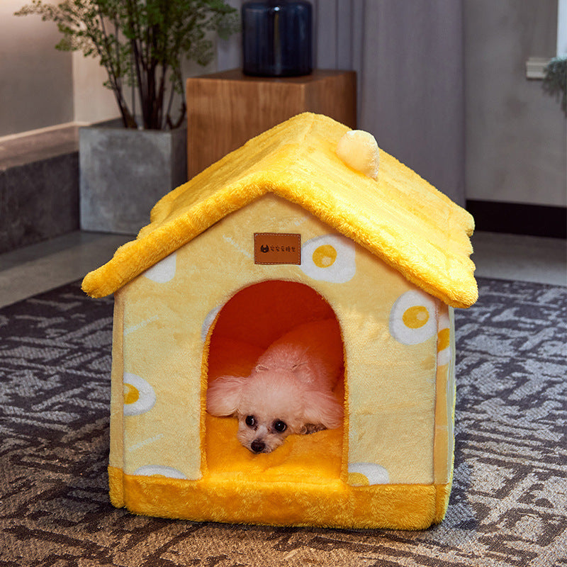 Foldable Dog House Winter Dog Villa Sleep Kennel