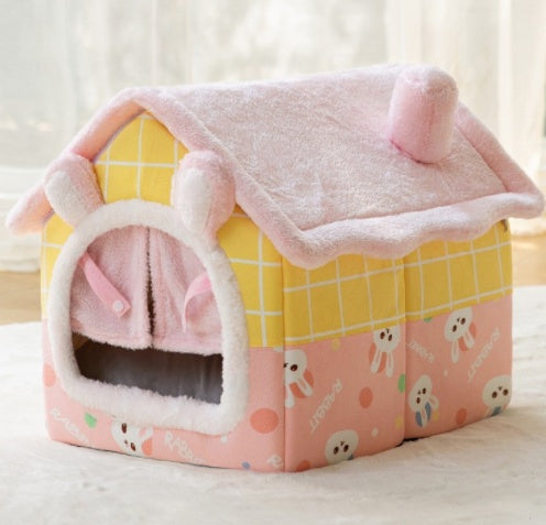 Foldable Dog House Winter Dog Villa Sleep Kennel