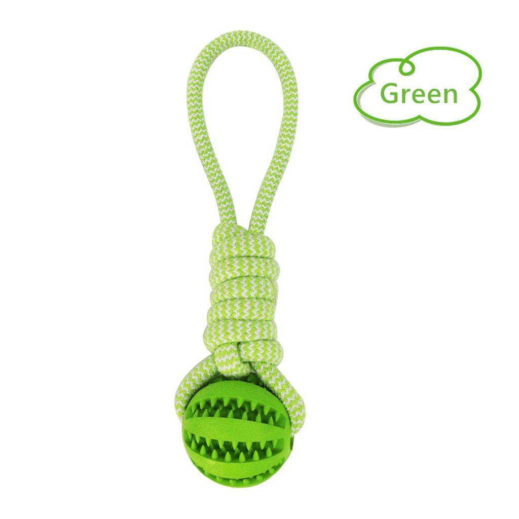 Interactive Treat Rope Dog Toy Ball, Bite Resistant Dog Toot