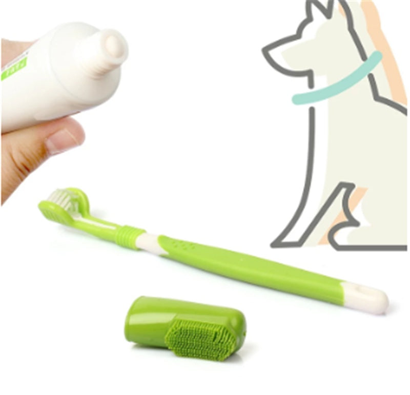 Three-Head Dog Toothbrush