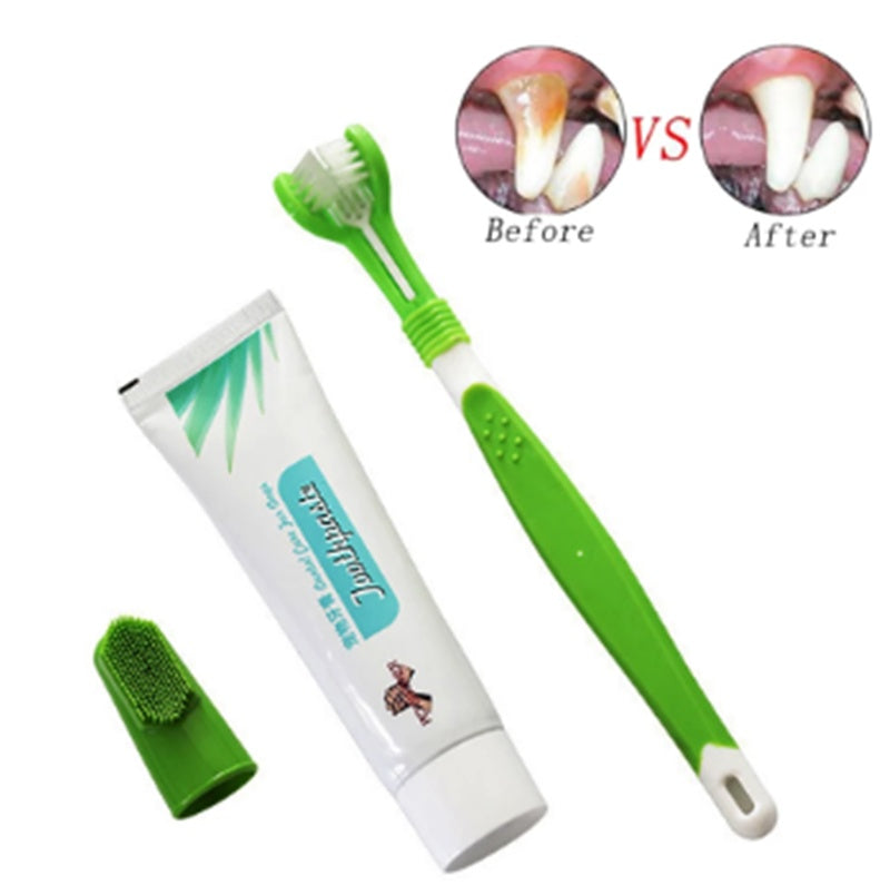 Three-Head Dog Toothbrush