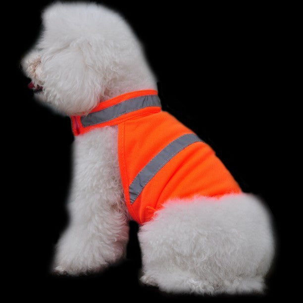 Summer Dog Clothing Reflective Pet Clothing Work Dog Safety Clothing