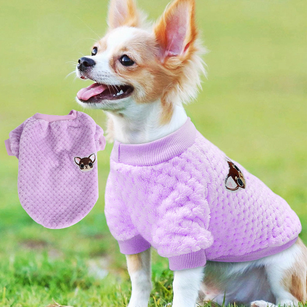 Warm Winter Soft Dog Jacket, Puppy Kitten Clothing For Small Medium Dogs - Pooch2Spoil
